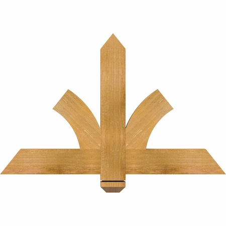 Ekena Millwork Redmond Rough Sawn Timber Gable Bracket, Western Red Cedar, 36"W x 23"H x 2"D x 4"F, 15/12 Pitch GBW036X23X0204RED00RWR